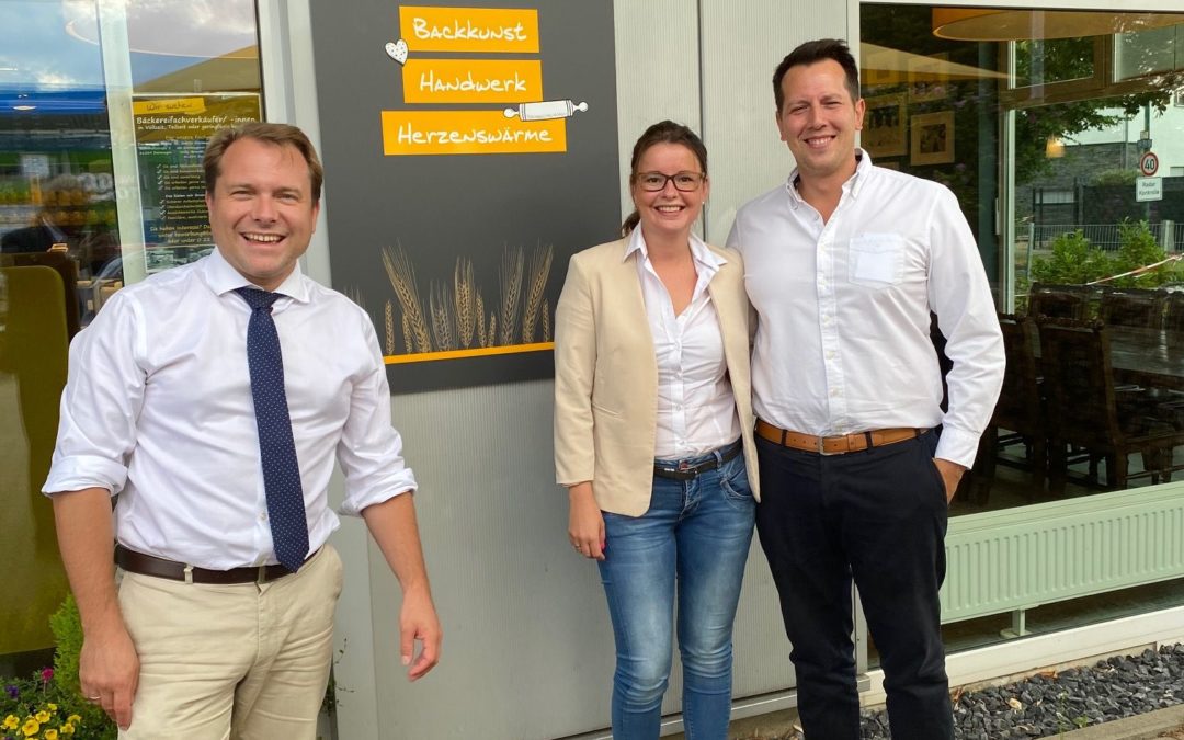 Bürgermeister besucht Bäckerei Voosen