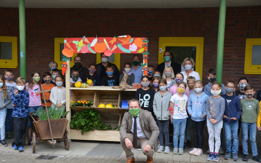 Schulkinder starten Gemüseverkauf aus der “Ackerdemie”