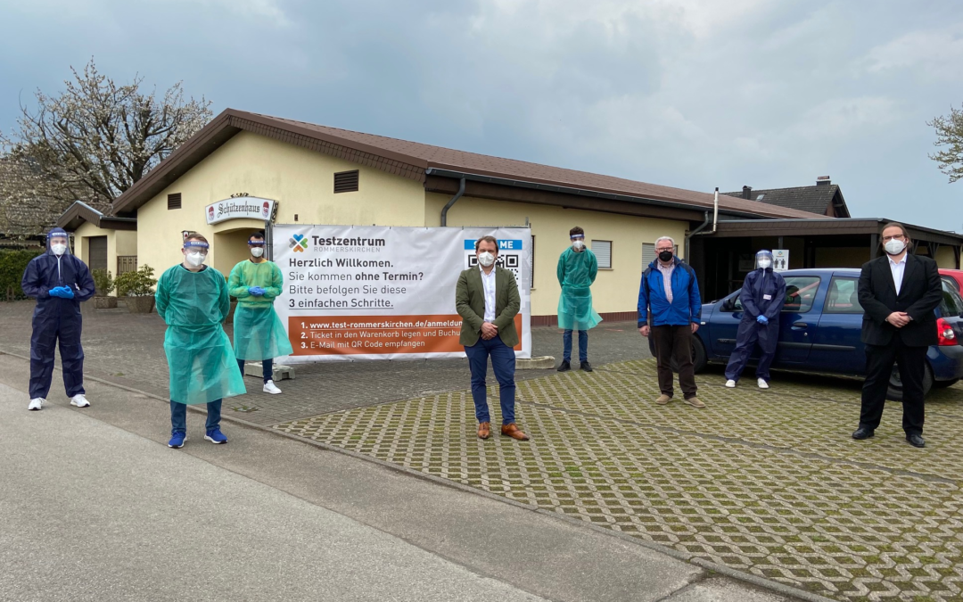 Corona Testzentrum hat in Schützenhalle Frixheim eröffnet