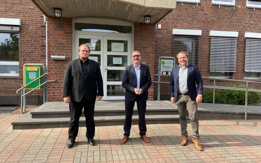 Neuer DRK-Vorsitzender Michael Vucinaj zu Besuch im Rommerskirchener Rathaus