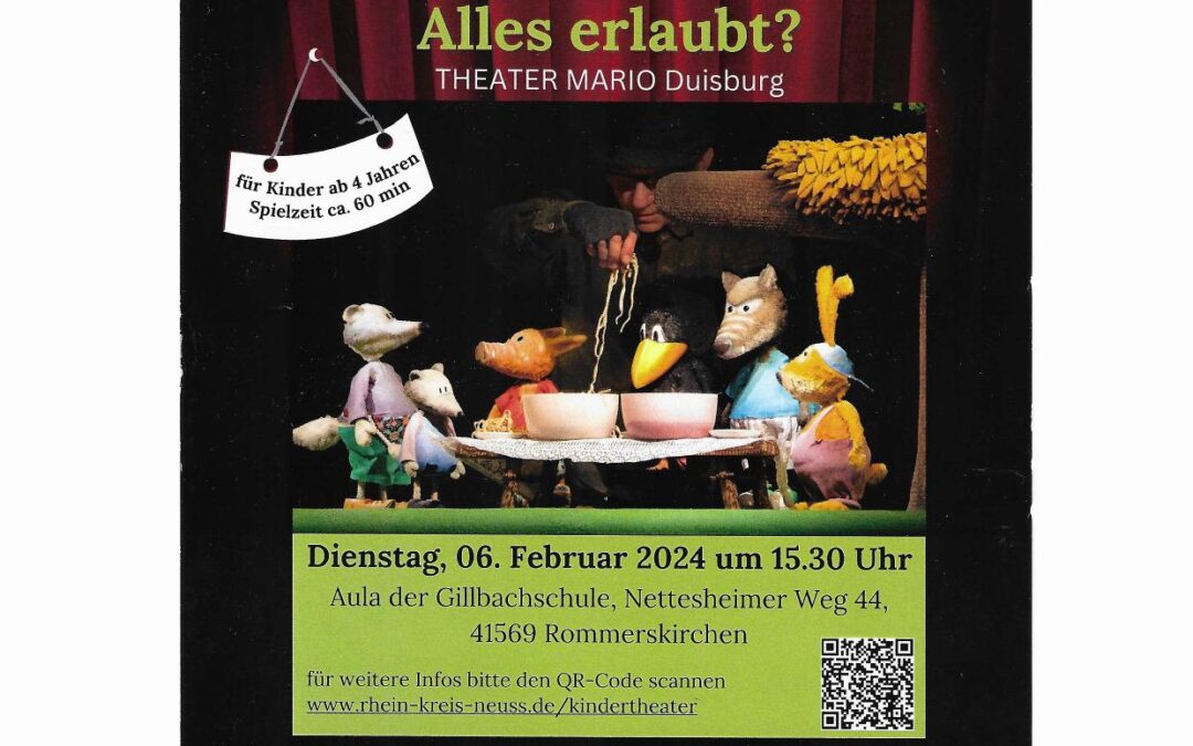 Kindertheater startet mit „Der kleine Rabe Socke –Alles erlaubt?“