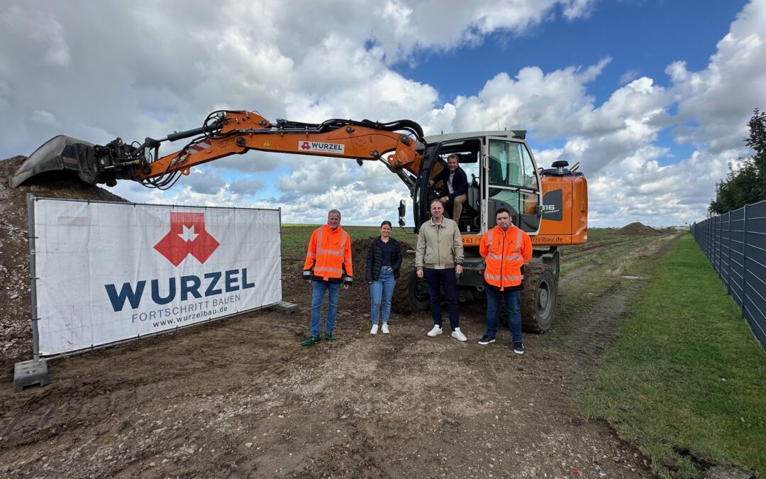 Bauarbeiten im Gewerbepark VII haben begonnen.